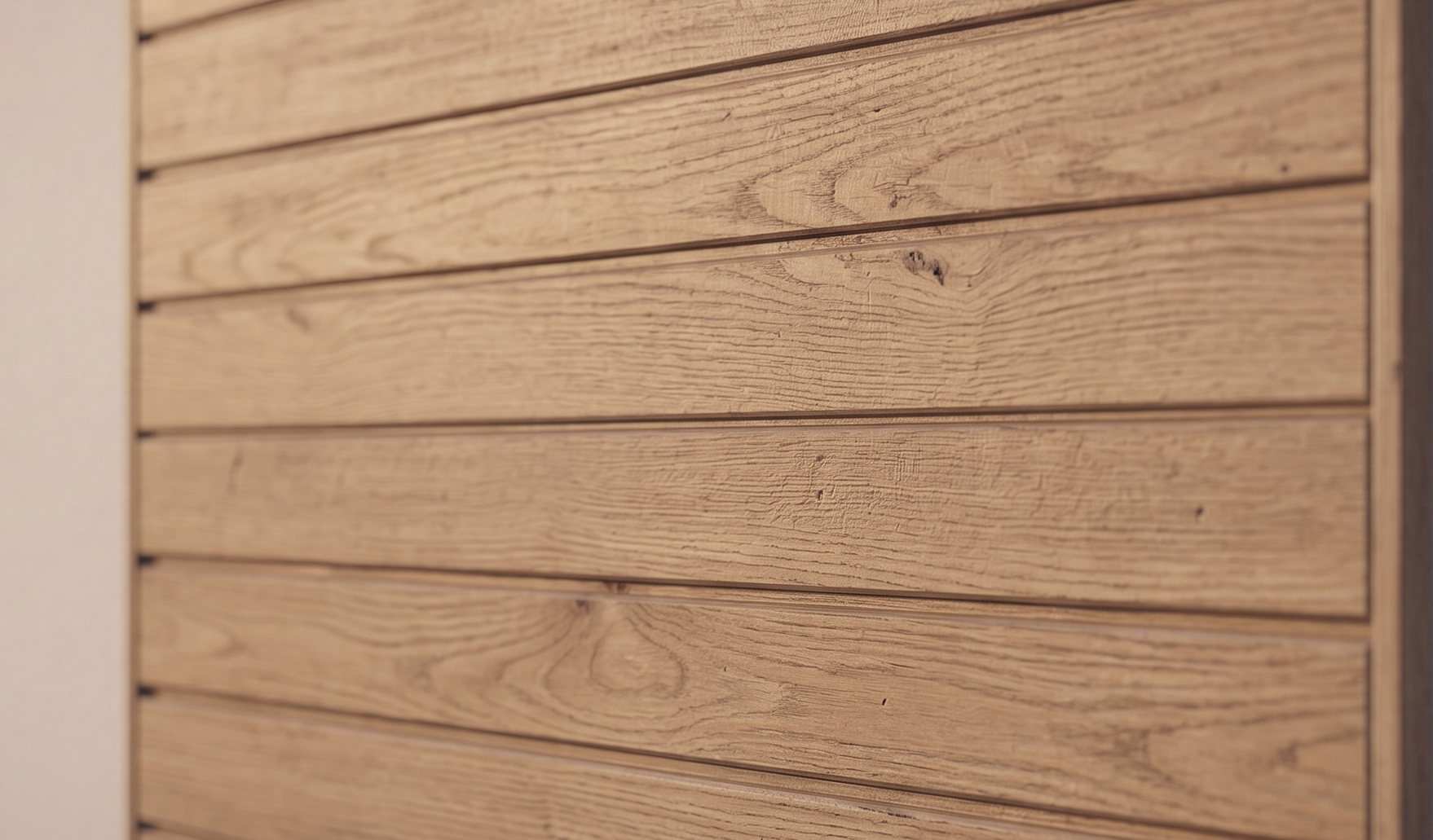 Warm timber cladding panel set between the first-floor windows of a two-storey extension in Horsforth, Leeds