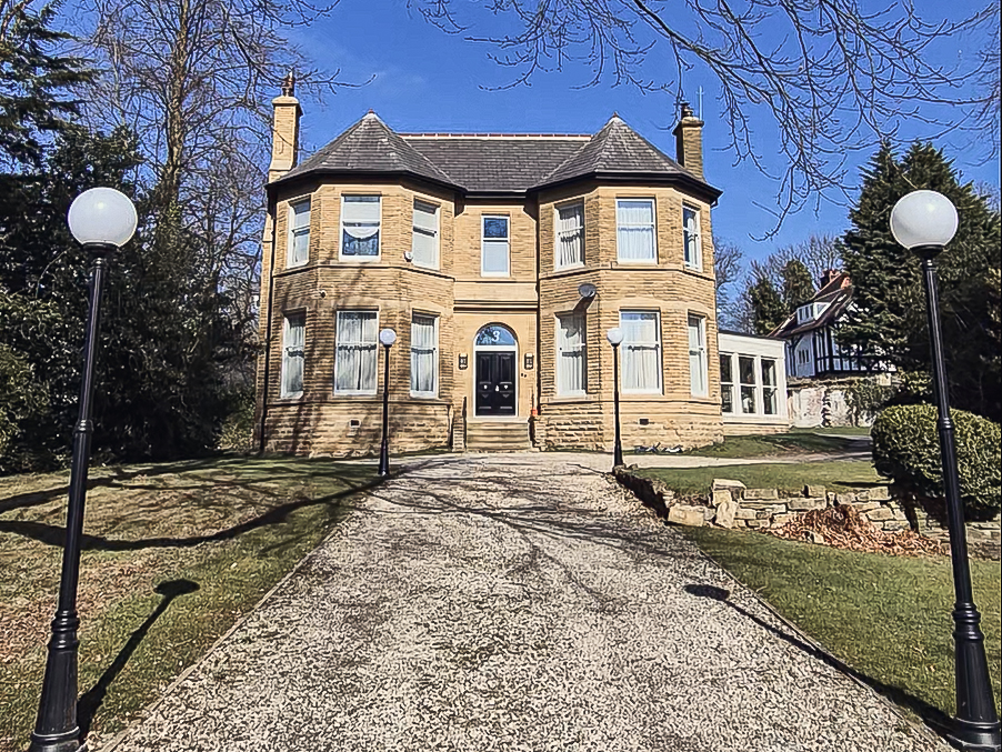 The original Victorian house seen from the drive, Roundhay, Leeds